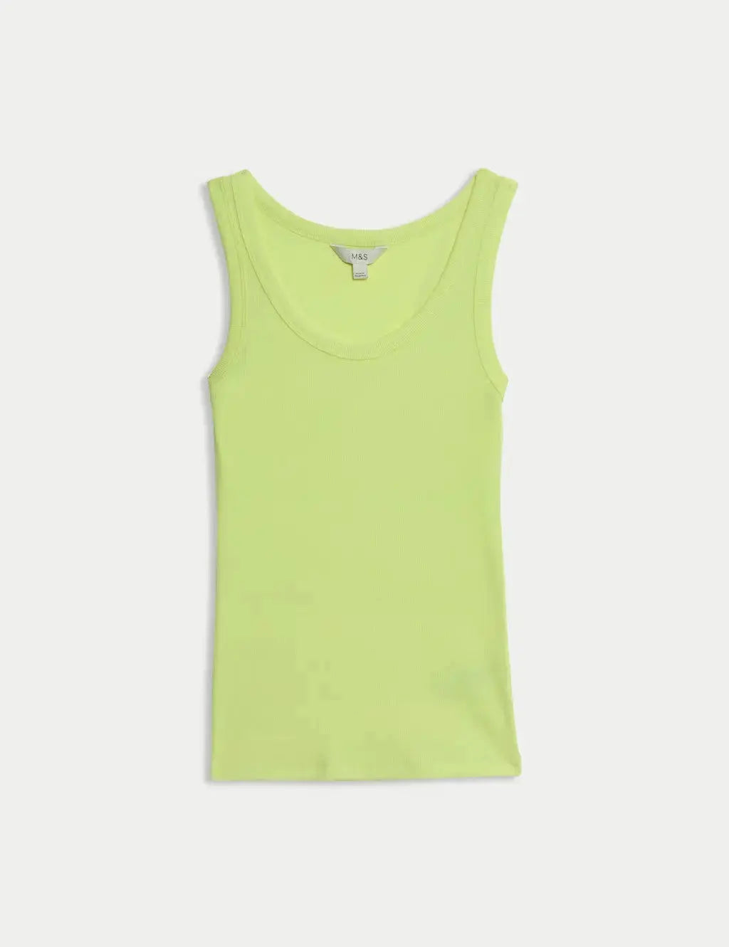 Cotton Rich Ribbed Slim Fit Vest Top