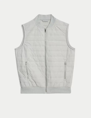Cotton Rich Zip Up Quilted Gilet with Stormwear™