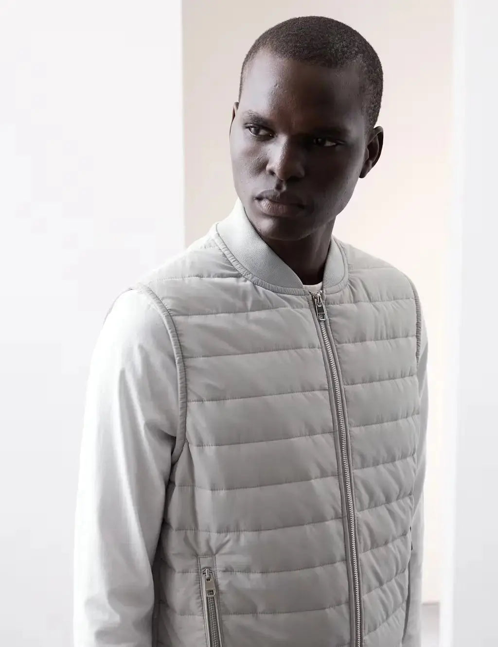 Cotton Rich Zip Up Quilted Gilet with Stormwear™