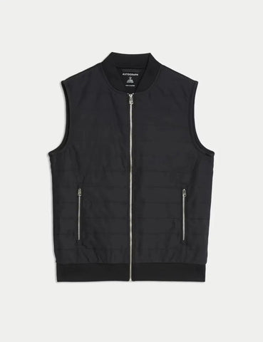Cotton Rich Zip Up Quilted Gilet with Stormwear™