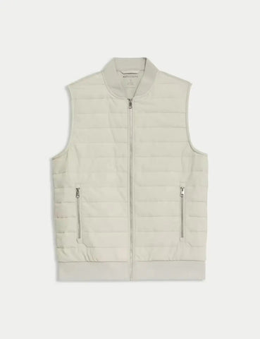 Cotton Rich Zip Up Quilted Gilet with Stormwear™