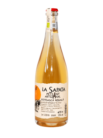 Crama Delta Dunarii La Sapata Petillant Naturel Feteasca Regala Artisanal Organic White Wine 750ml