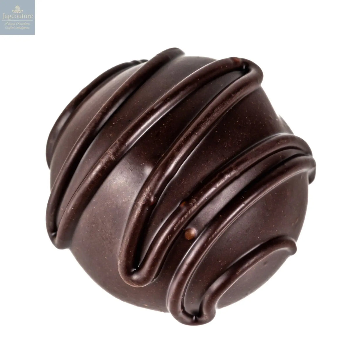 Dark & Stormy truffle - rum and ginger flavoured oat milk ganache in dark chocolate 12.8g - Jag Couture Chocolates