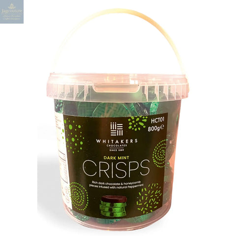 Dark mint crisp - dark chocolate with honeycomb pieces in green coloured foil 128pcs - Jag Couture Chocolates
