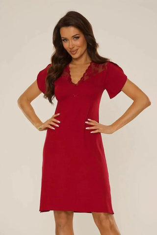 De Lafense short-sleeved viscose nightgown