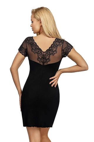 Donna ivana ecru smooth viscose nightgown