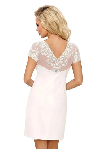 Donna ivana ecru smooth viscose nightgown