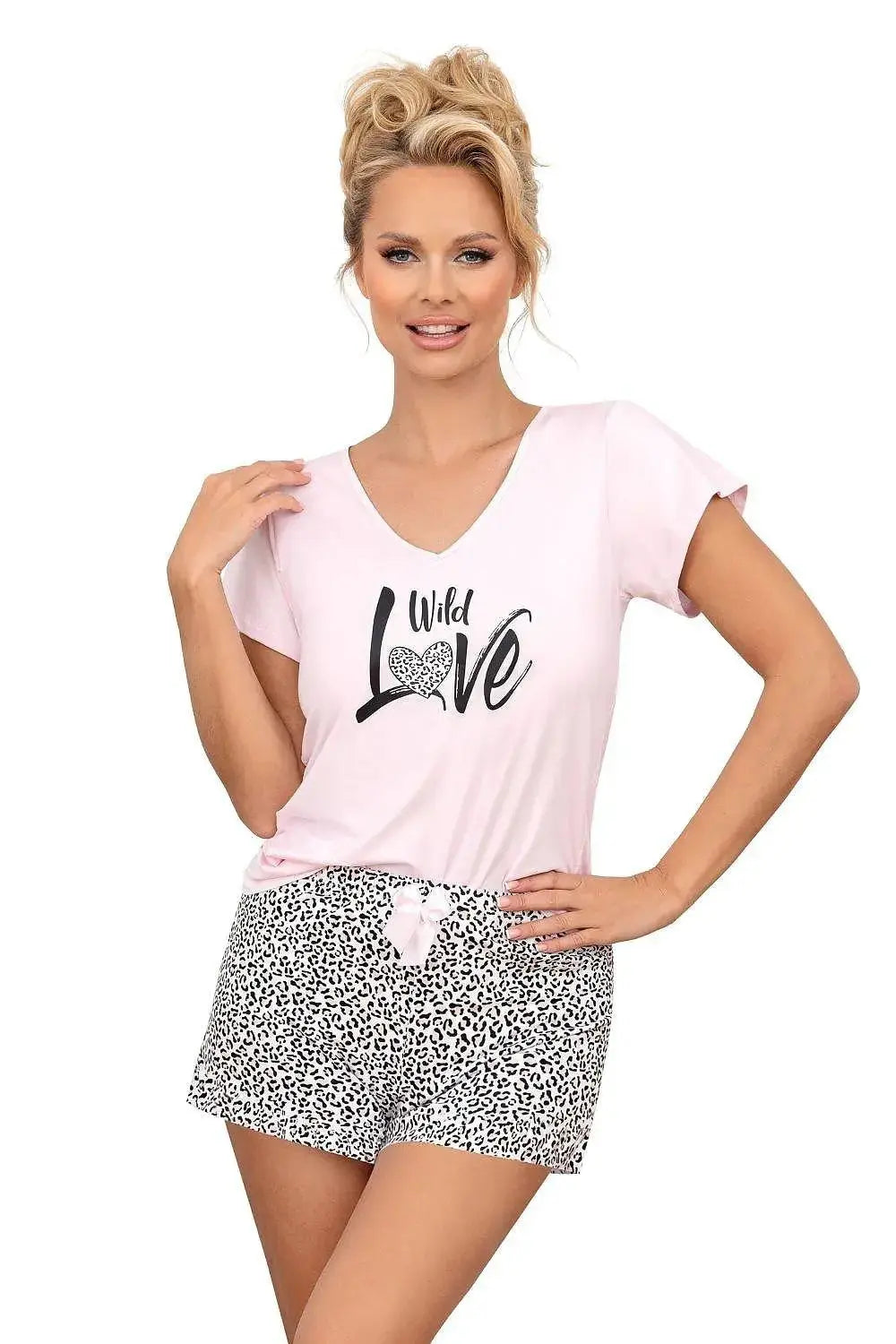 Donna short-sleeved shirt and pant womens pajamas