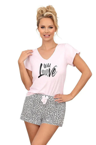 Donna short-sleeved shirt and pant womens pajamas