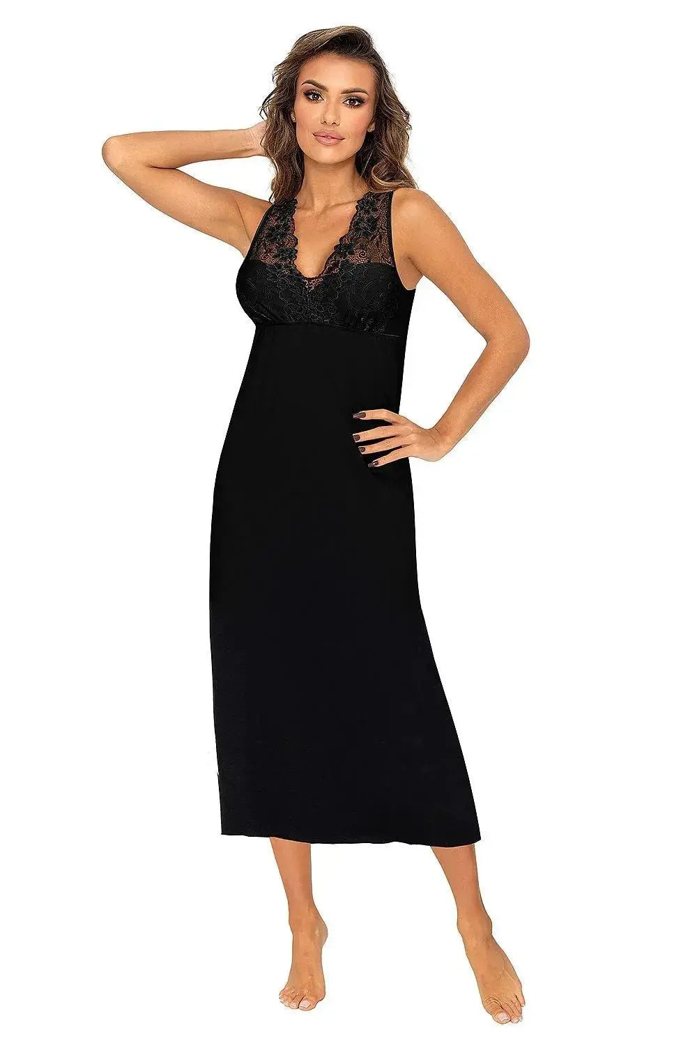 Donna smooth, flowing viscose nightgown