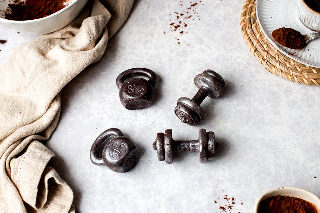 Fitness & Gym Love Fanatics Chocolate Gift Set – Dumbbells & Kettlebells Weights Box