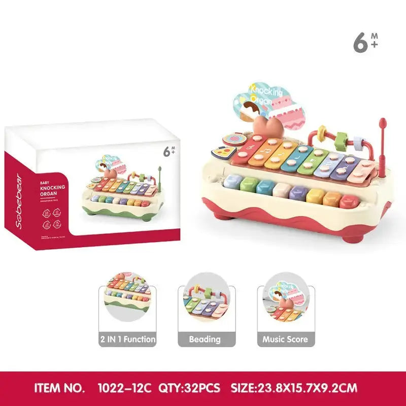 Educational Eight-tone Toy Piano Baby Two-in-one Xylophone Musical Instrument