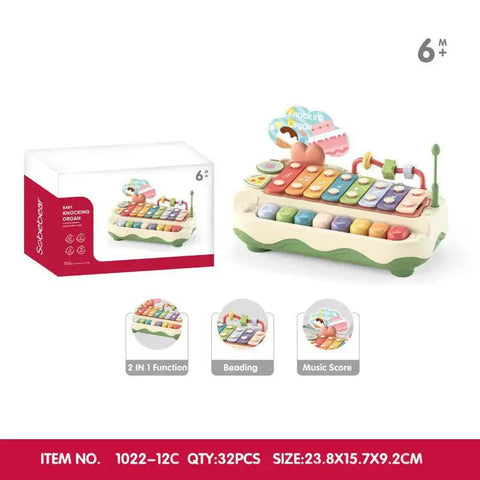 Educational Eight-tone Toy Piano Baby Two-in-one Xylophone Musical Instrument