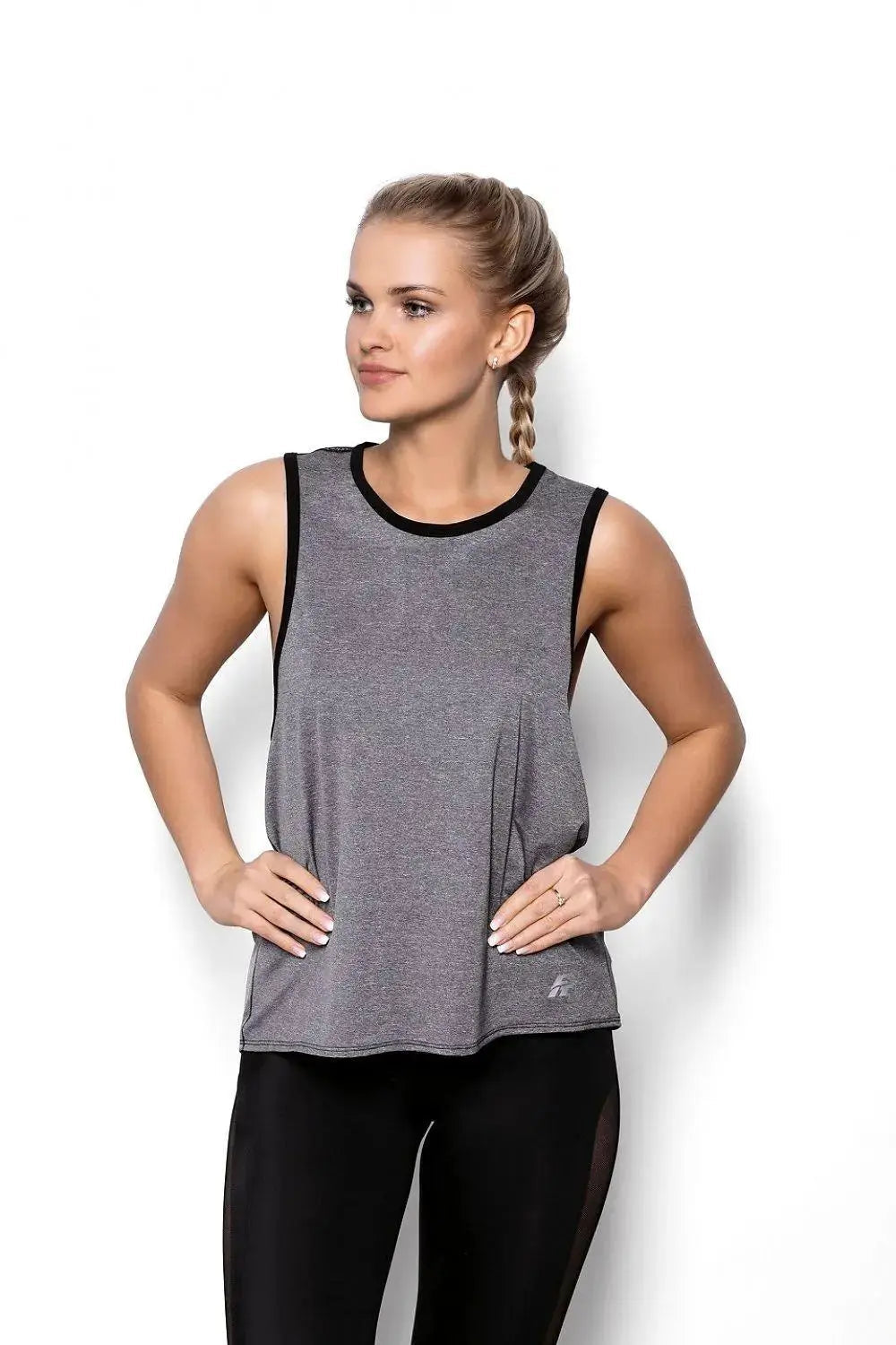 Eldar Collection Black Tulle Mesh Blouse