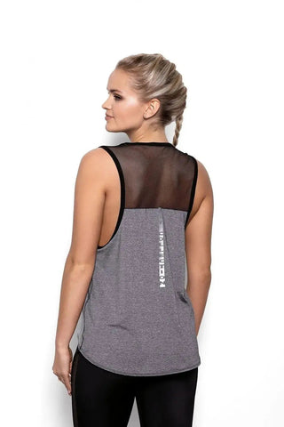 Eldar Collection Black Tulle Mesh Blouse