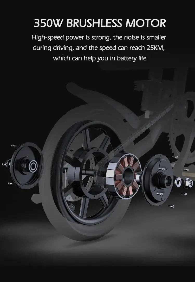 Electric Bike 36V 8Ah Battery 350 watts Motor 14 inch Folding Ebike Mankeel MZ-4
