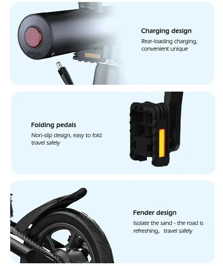 Electric Bike 36V 8Ah Battery 350 watts Motor 14 inch Folding Ebike Mankeel MZ-4