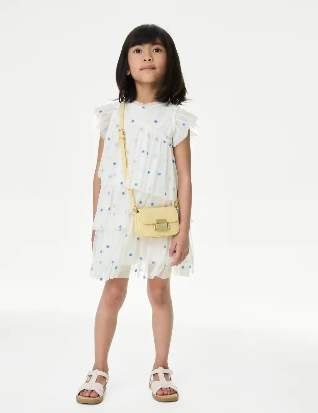 M&S Embroidered Tulle Dress (2-16 Yrs)