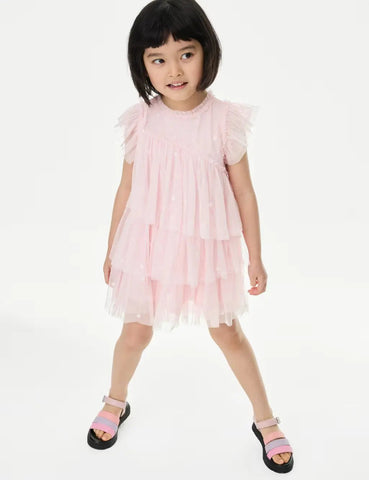 M&S Embroidered Tulle Dress (2-16 Yrs)
