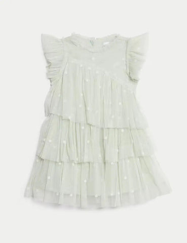 M&S Embroidered Tulle Dress (2-16 Yrs)