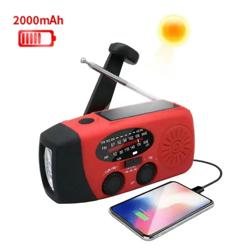 Emergency Hand Crank Radio with LED Flashlight