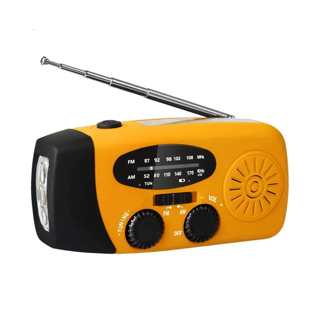 Emergency Hand Crank Radio with LED Flashlight