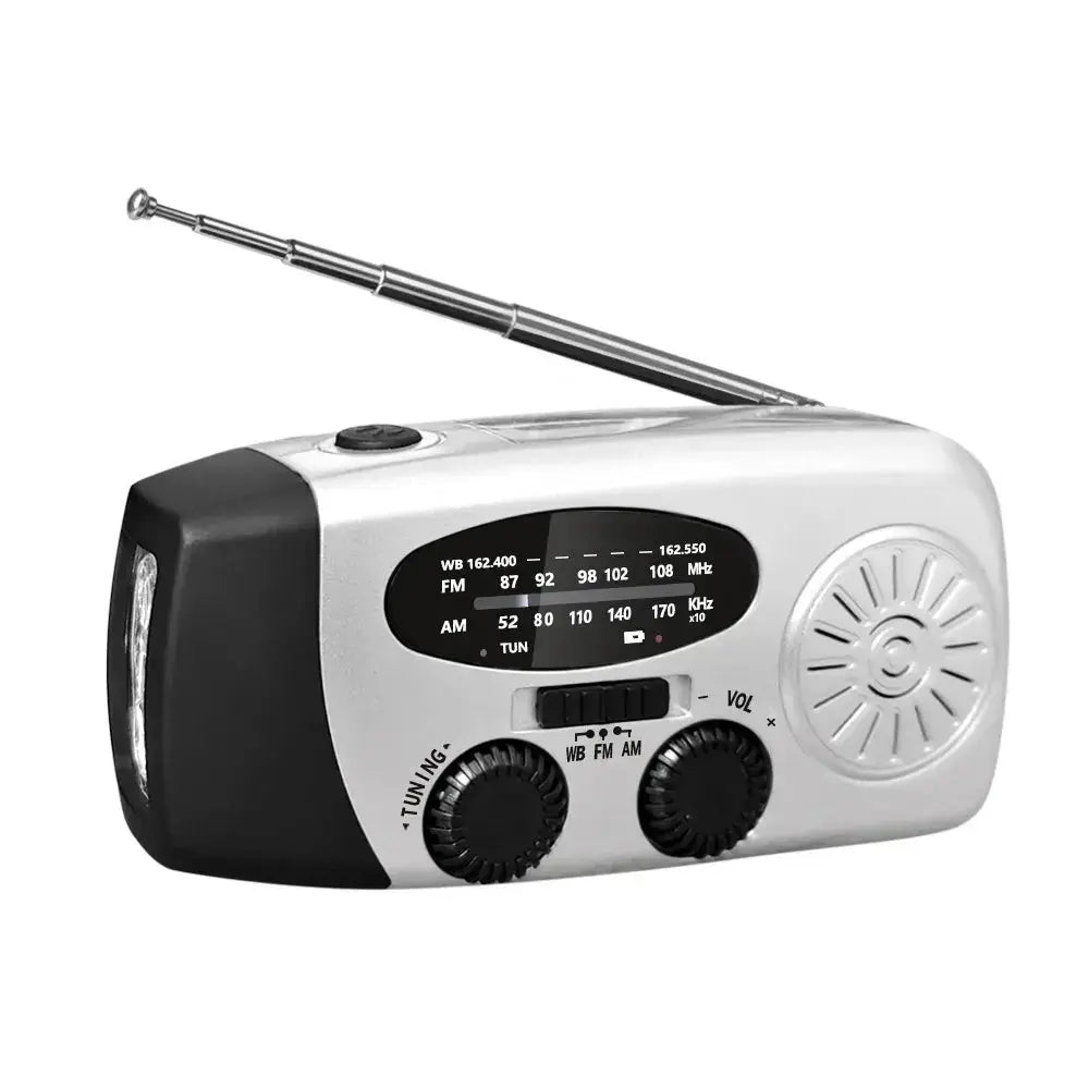 Emergency Hand Crank Radio with LED Flashlight