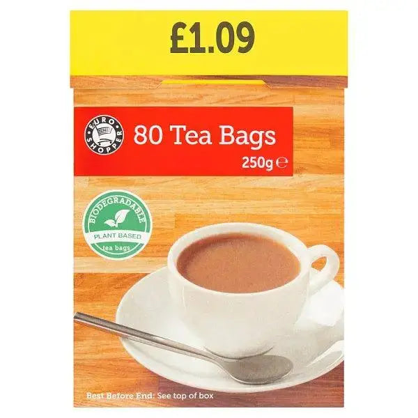 Euro Shopper 80 Tea Bags 250g (Case of 6)