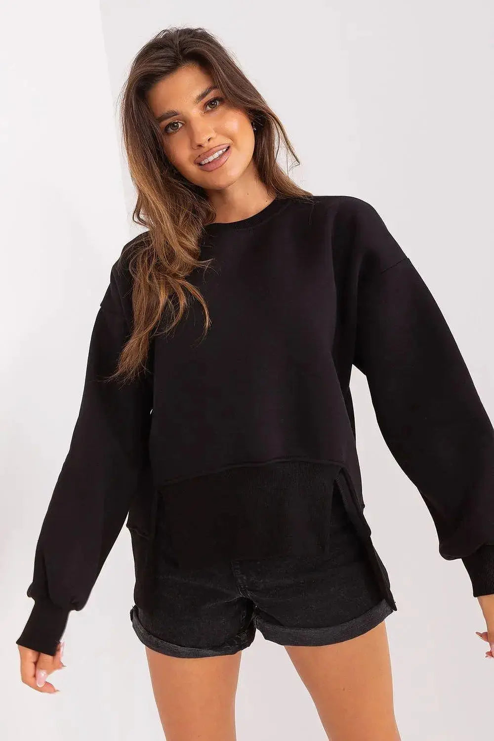 Ex Moda round neckline and long sleeves sweatshirt