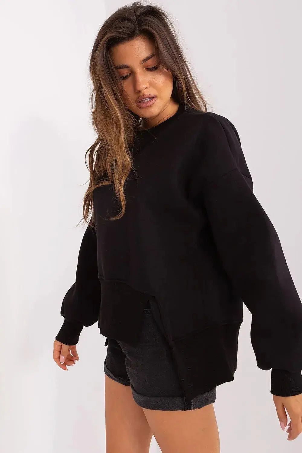 Ex Moda round neckline and long sleeves sweatshirt