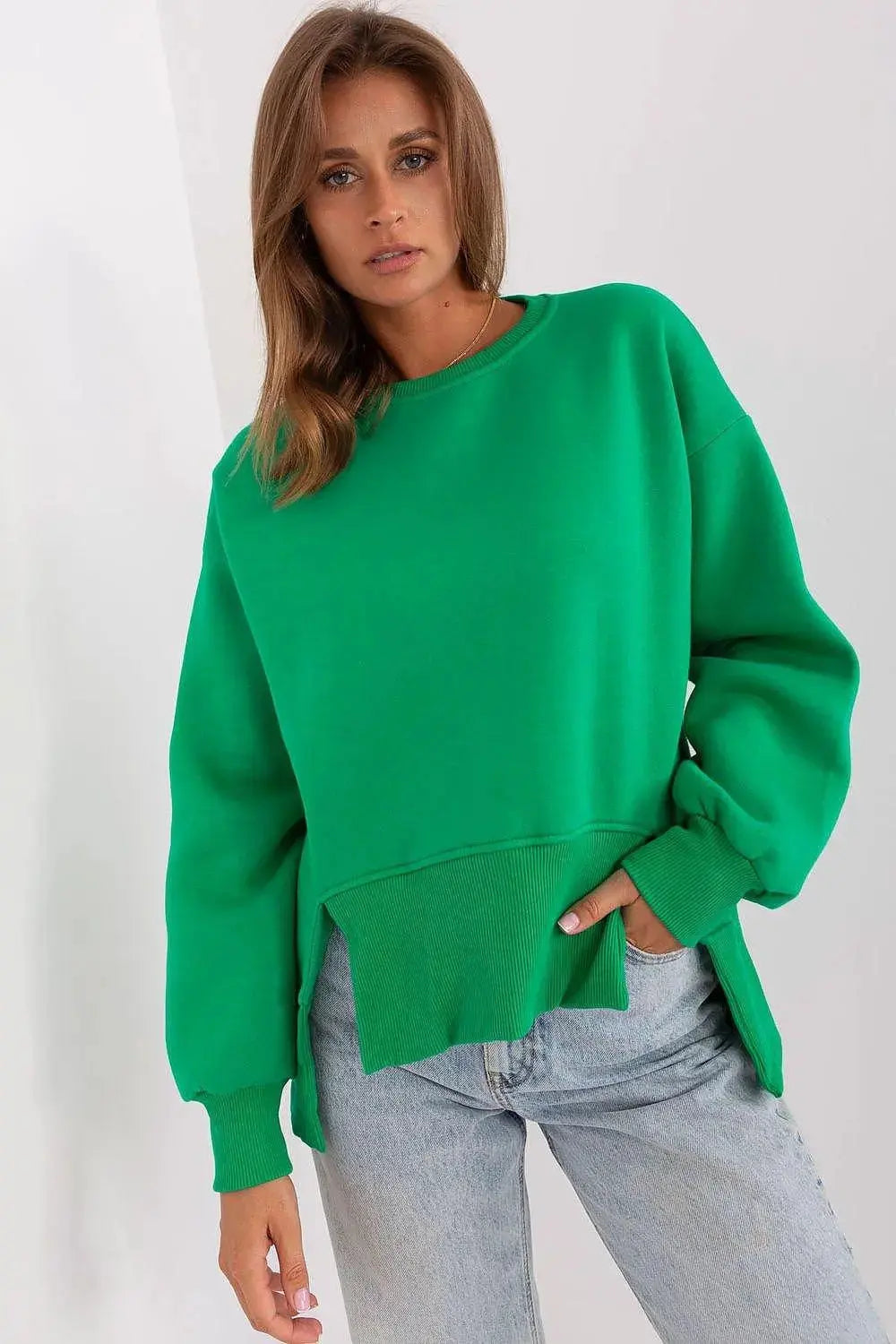 Ex Moda round neckline and long sleeves sweatshirt