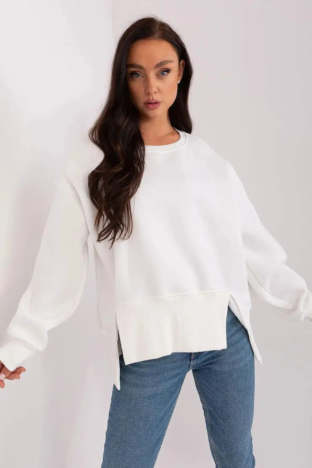 Ex Moda round neckline and long sleeves sweatshirt
