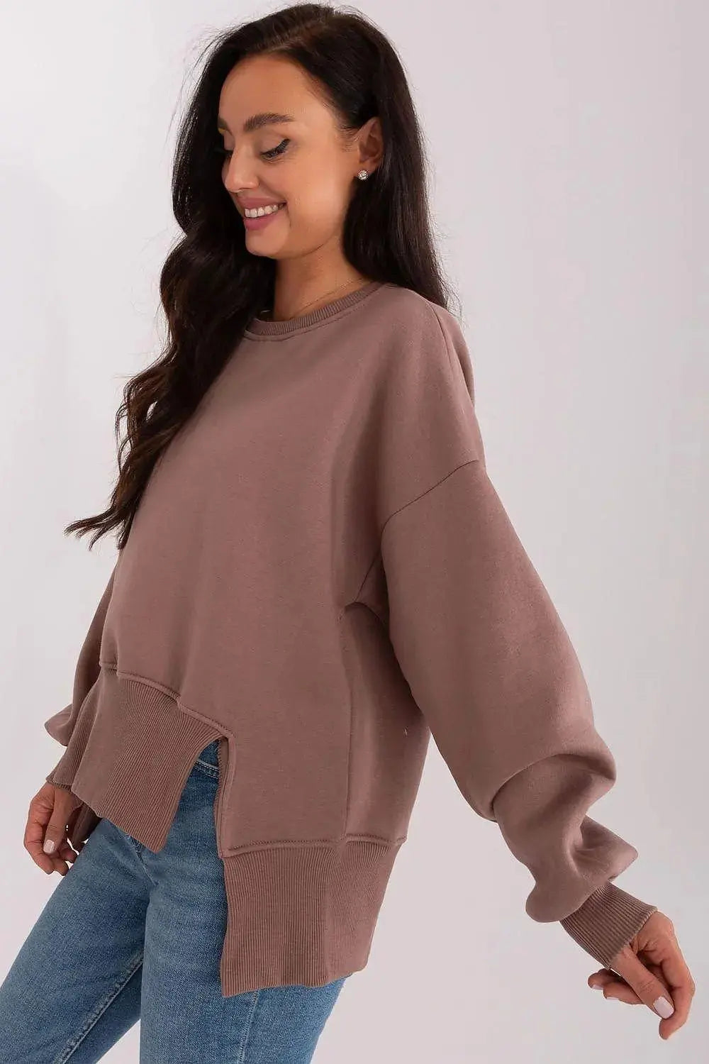 Ex Moda round neckline and long sleeves sweatshirt