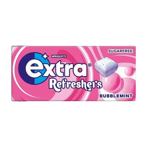 Extra Refreshers Bubblemint Sugarfree Chewing Gum Handy Box 7 Pieces (Case of 16)