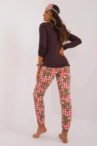 Factory Price blouse, pants, blindfold and hair elastic womens pajamas