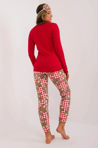 Factory Price blouse, pants, blindfold and hair elastic womens pajamas