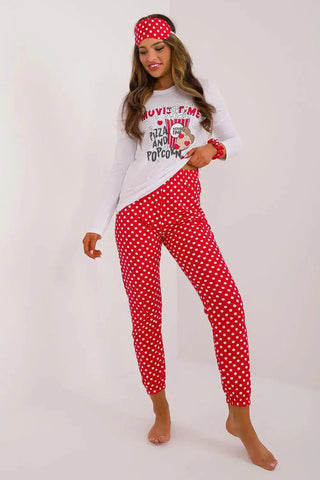 Factory Price blouse, pants, blindfold and hair elastic womens pajamas