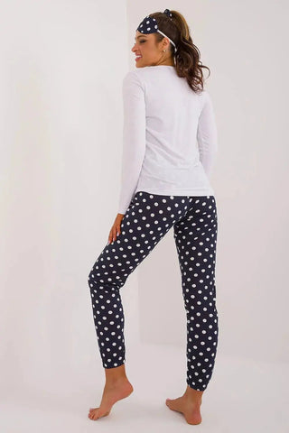 Factory Price blouse, pants, blindfold and hair elastic womens pajamas