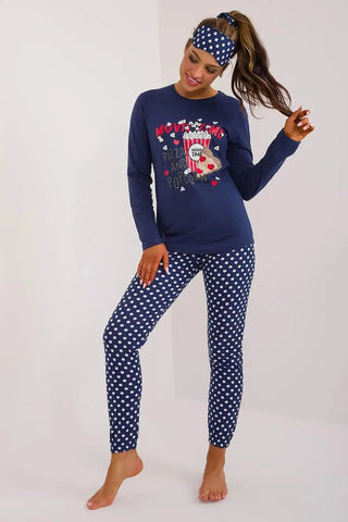 Factory Price blouse, pants, blindfold and hair elastic womens pajamas