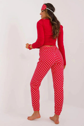 Factory Price blouse, pants, blindfold and hair elastic womens pajamas