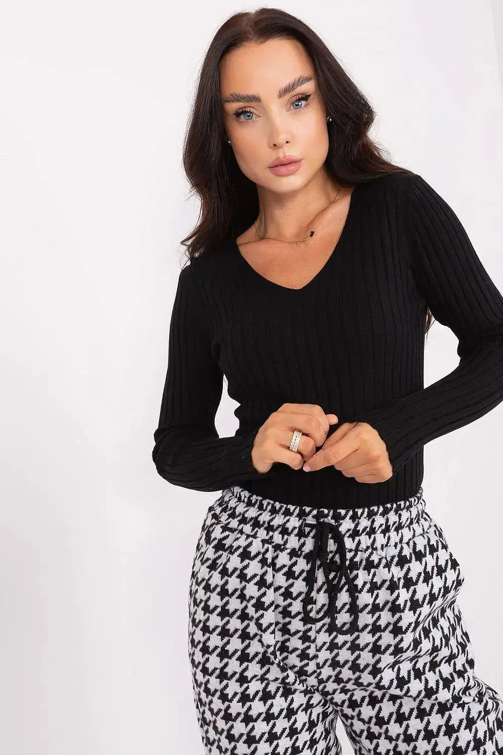 Factory Price ribbed womens sweater