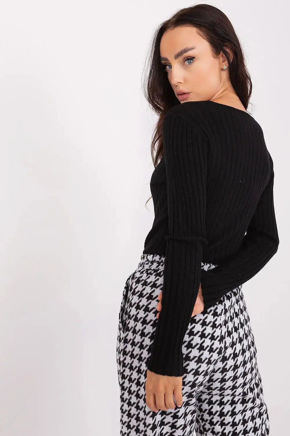 Factory Price ribbed womens sweater