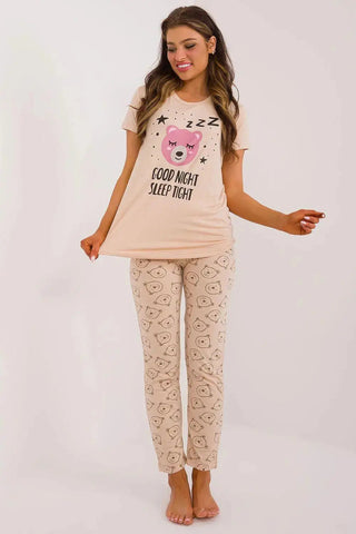 Factory Price t-shirt and pant womens pajamas