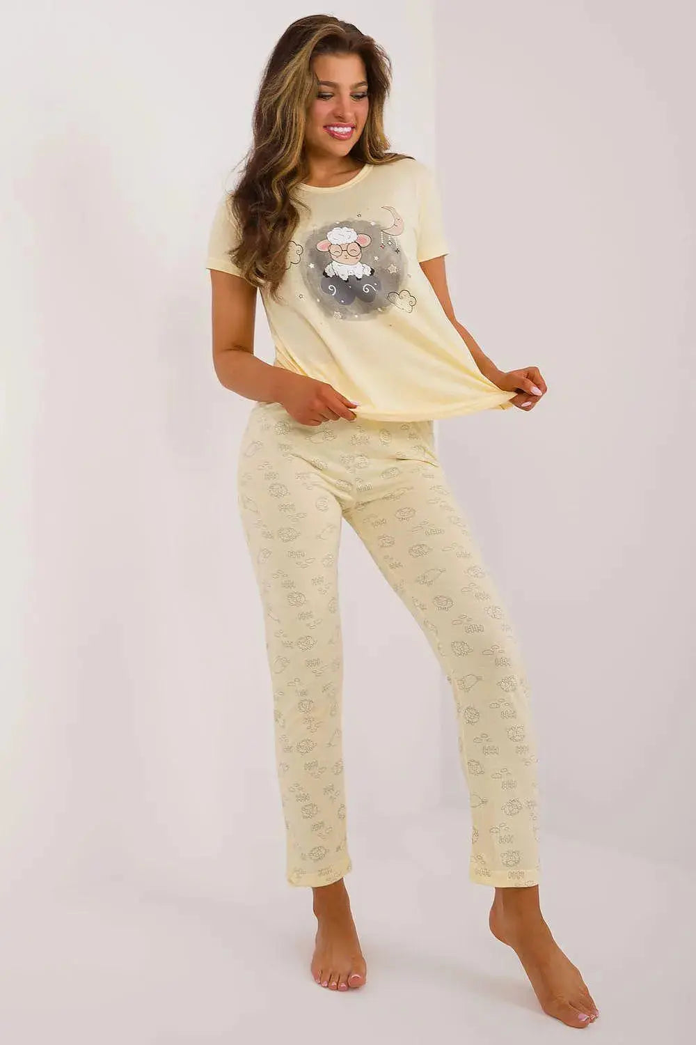 Factory Price t-shirt and pants womens pajamas