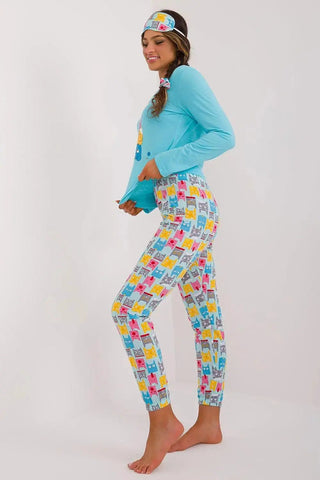 Factory blouse, pants, blindfold and hair elastic women's pajamas