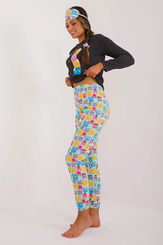 Factory blouse, pants, blindfold and hair elastic women's pajamas