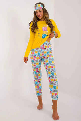 Factory blouse, pants, blindfold and hair elastic women's pajamas