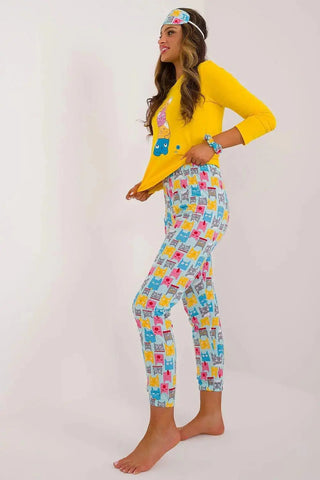 Factory blouse, pants, blindfold and hair elastic women's pajamas