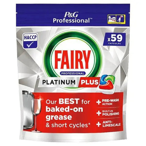 Fairy Professional Platinum Plus Dishwasher Tablets, 59 Washes, Our Best Cleaning Solution