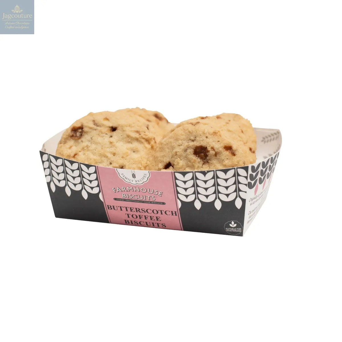 Farmhouse butterscotch toffee biscuits in tray - VAT FREE Jag Couture Chocolates